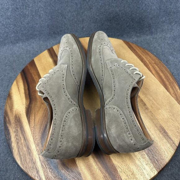 Gravati Wilkes Bashford Suede Leather Wingtip Casual Clipper Italy Mens 9.5M - Picture 8 of 12